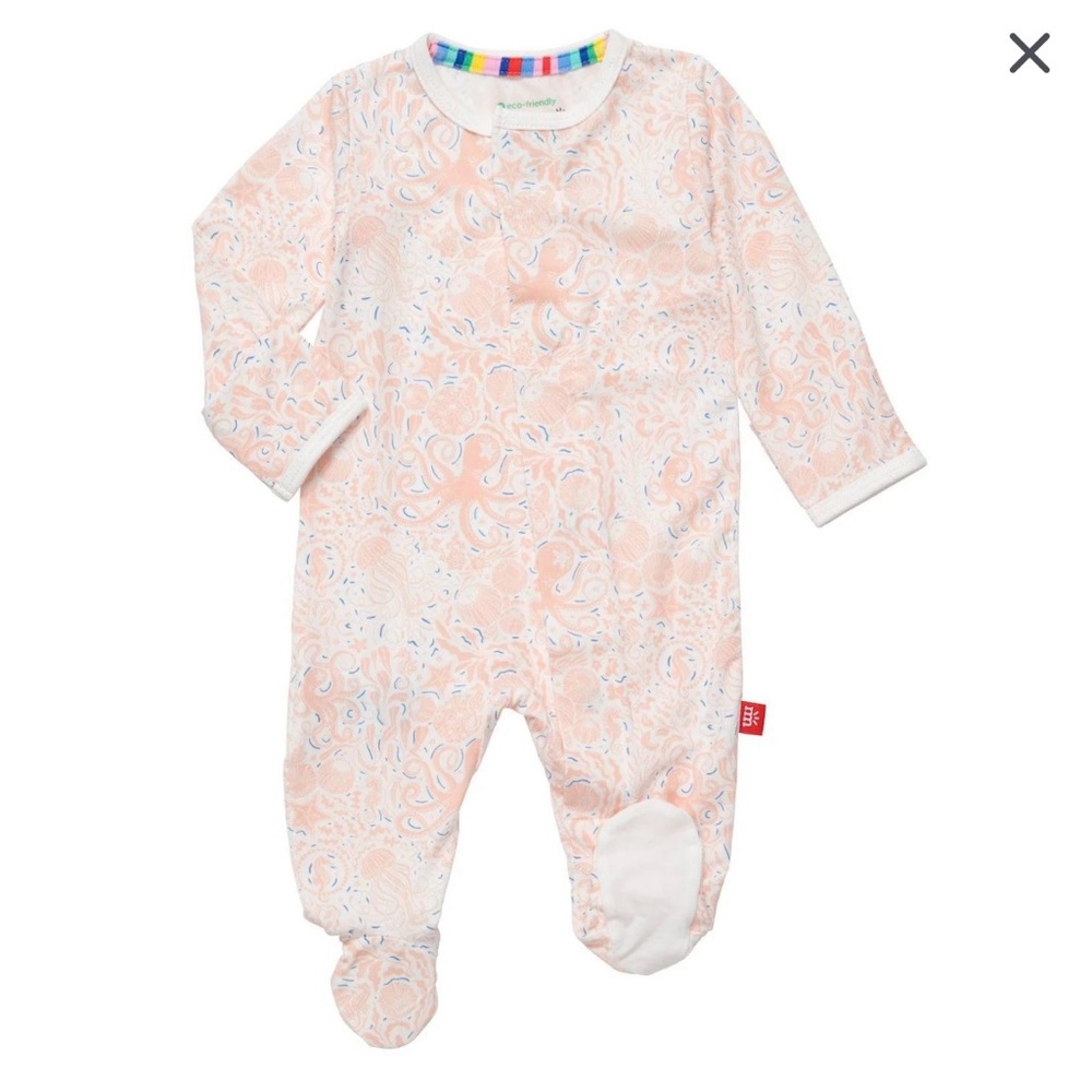 Magnetic Me Pink Under the Sea Baby Onesie